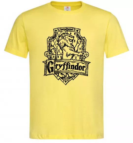 Мужская футболка Gryffindor logo Лимонный фото