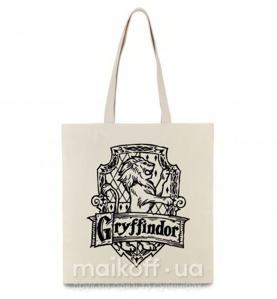 Эко-сумка Gryffindor logo Бежевый фото
