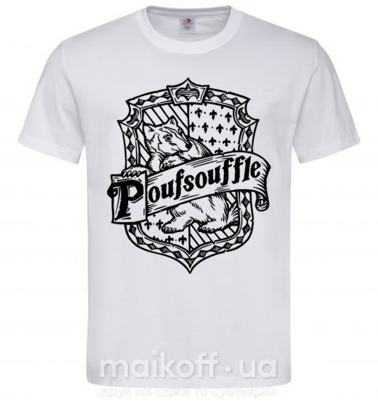 Чоловіча футболка Poufsouffle logo Білий фото