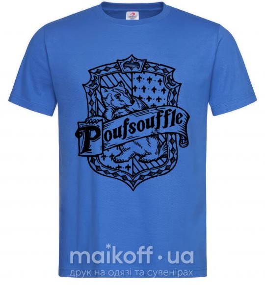 Мужская футболка Poufsouffle logo Ярко-синий фото