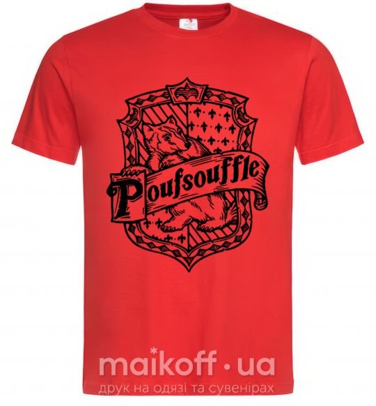 Чоловіча футболка Poufsouffle logo Червоний фото