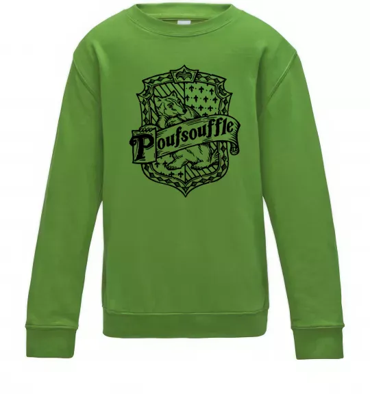 Дитячий світшот Poufsouffle logo Лаймовий фото