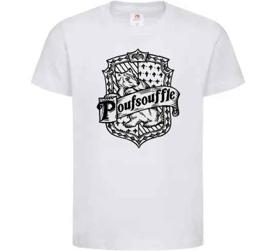 Детская футболка Poufsouffle logo Белый фото