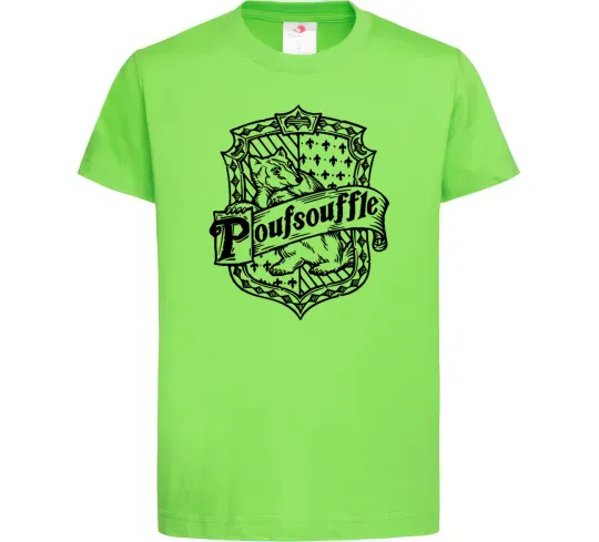 Детская футболка Poufsouffle logo Лаймовый фото