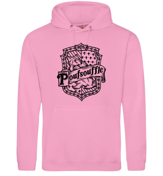 Мужская толстовка (худи) Poufsouffle logo Розовый фото