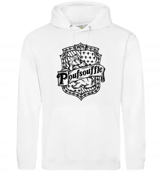 Мужская толстовка (худи) Poufsouffle logo Белый фото