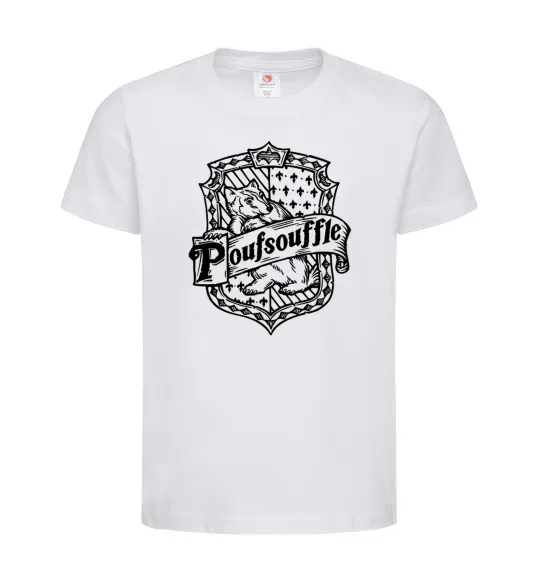 Дитяча футболка Poufsouffle logo Білий фото