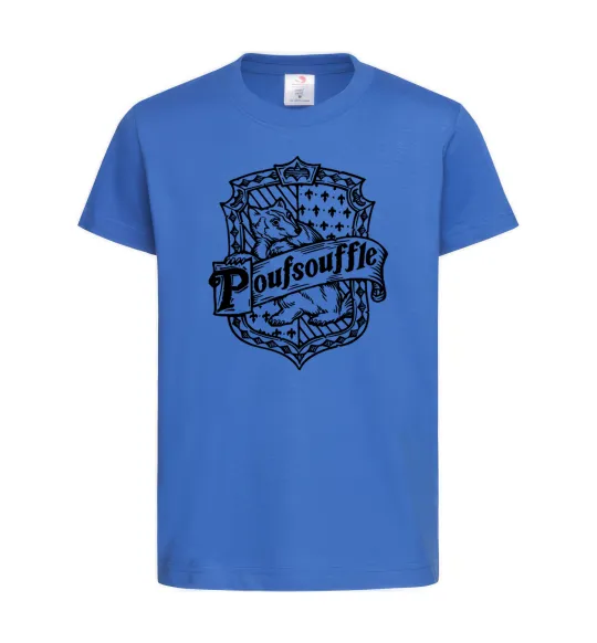 Дитяча футболка Poufsouffle logo Яскраво-синій фото