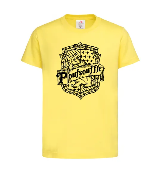 Дитяча футболка Poufsouffle logo Лимонний фото