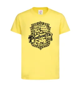 Детская футболка Poufsouffle logo Лимонный фото