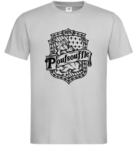 Мужская футболка Poufsouffle logo Серый фото