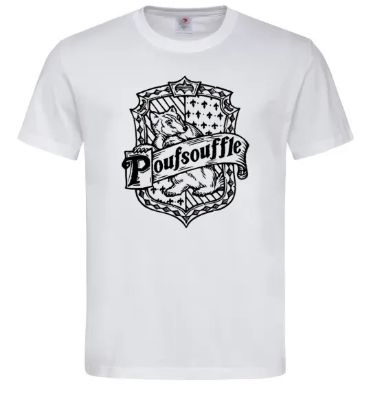Мужская футболка Poufsouffle logo Белый фото