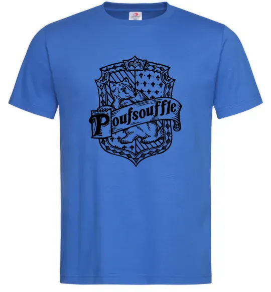 Мужская футболка Poufsouffle logo Ярко-синий фото