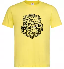 Мужская футболка Poufsouffle logo Лимонный фото