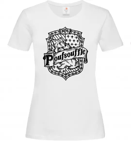 Женская футболка Poufsouffle logo Белый фото