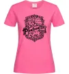 Женская футболка Poufsouffle logo Ярко-розовый Женская футболка Poufsouffle logo Ярко-розовый фото