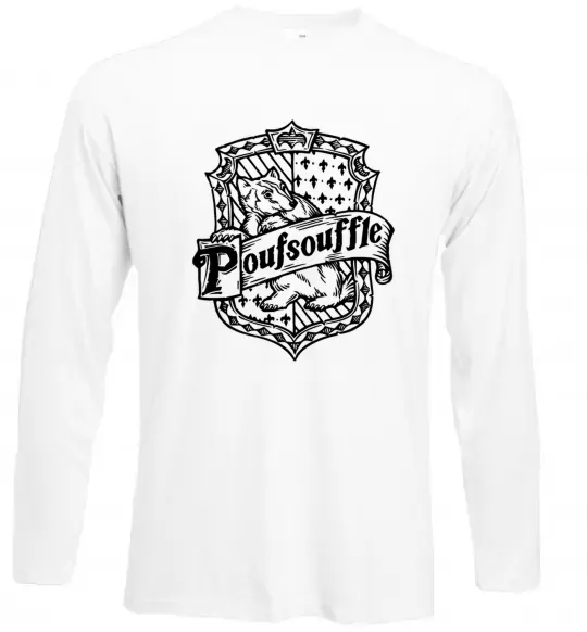 Лонгслив Poufsouffle logo Белый фото