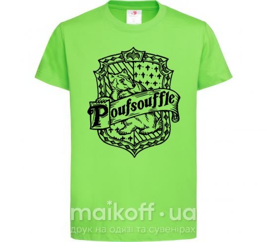 Детская футболка Poufsouffle logo Лаймовый фото