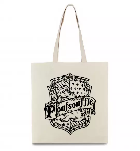 Еко-сумка Poufsouffle logo Бежевий фото
