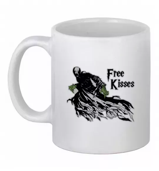 Чашка керамическая Free Kisses dementor Белый фото