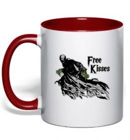 Чашка з кольоровою ручкою Free Kisses dementor Чашка з кольоровою ручкою Free Kisses dementor