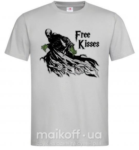 Чоловіча футболка Free Kisses dementor Сірий фото
