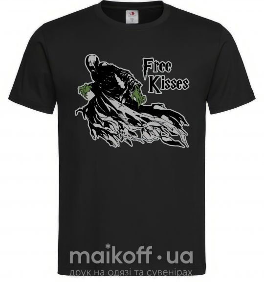 Чоловіча футболка Free Kisses dementor Чорний фото