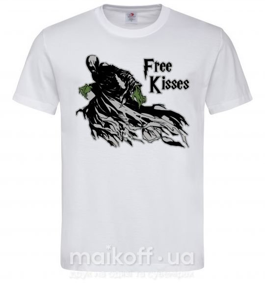 Чоловіча футболка Free Kisses dementor Білий фото