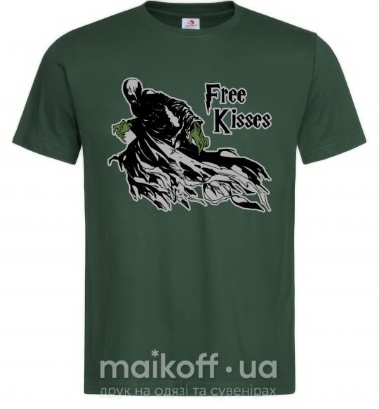 Мужская футболка Free Kisses dementor Темно-зеленый фото