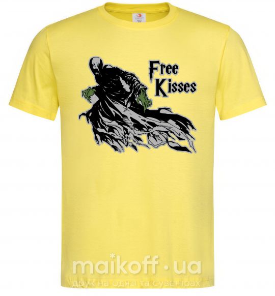 Чоловіча футболка Free Kisses dementor Лимонний фото