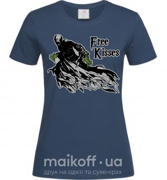 Жіноча футболка Free Kisses dementor Темно-синій фото