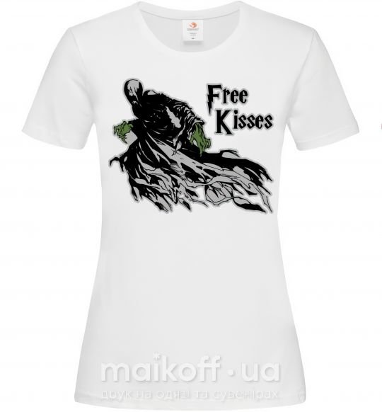 Женская футболка Free Kisses dementor Белый фото