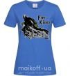 Жіноча футболка Free Kisses dementor Яскраво-синій фото
