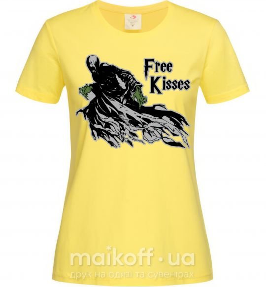 Жіноча футболка Free Kisses dementor Лимонний фото