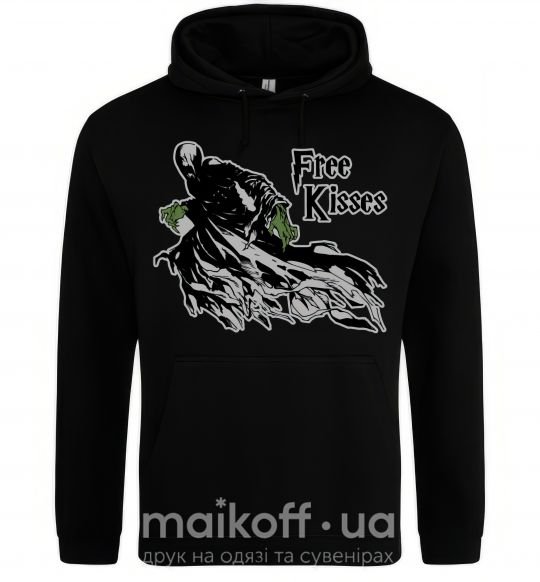 Женская толстовка (худи) Free Kisses dementor Черный фото