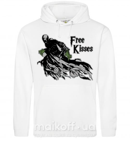 Жіноча толстовка (худі) Free Kisses dementor Білий фото