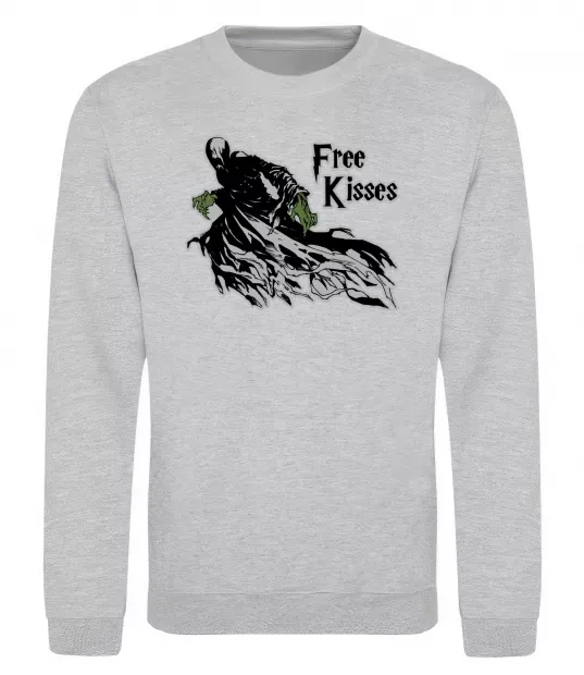 Свитшот Free Kisses dementor Серый меланж фото