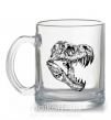 Чашка скляна Dino skull Прозорий фото