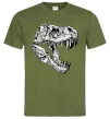 Мужская футболка Dino skull Оливковый фото