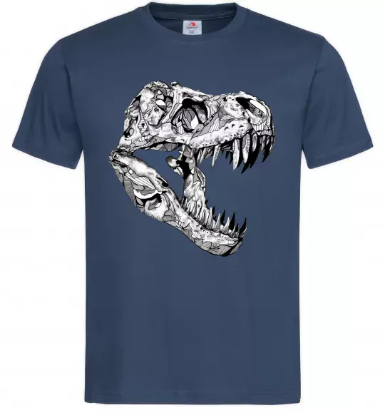 Мужская футболка Dino skull Темно-синий фото