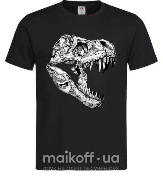 Чоловіча футболка Dino skull Чорний фото