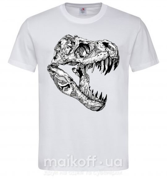 Мужская футболка Dino skull Белый фото