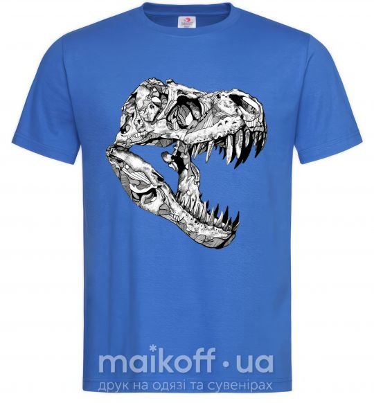Мужская футболка Dino skull Ярко-синий фото