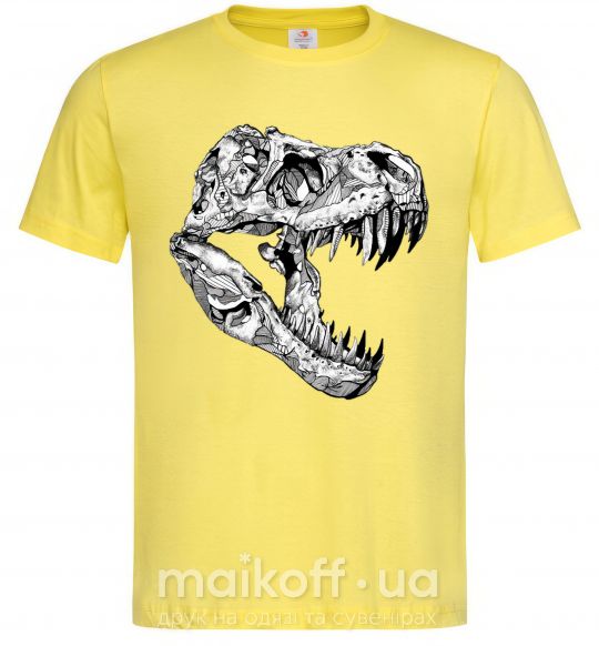Чоловіча футболка Dino skull Лимонний фото