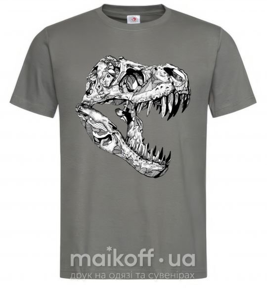 Чоловіча футболка Dino skull Графіт фото