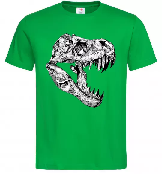 Мужская футболка Dino skull Зеленый фото