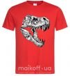 Мужская футболка Dino skull Красный фото