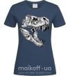 Жіноча футболка Dino skull Темно-синій фото