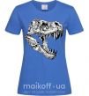 Жіноча футболка Dino skull Яскраво-синій фото