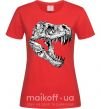 Жіноча футболка Dino skull Червоний фото